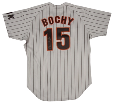 1985 Bruce Bochy Game Used and Signed San Diego Padres Road Jersey (Tristar)